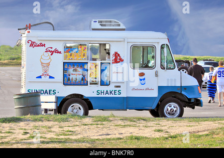 Camion de crème glacée de Long Island NY Banque D'Images