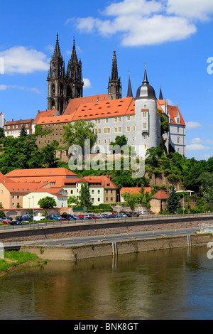 Le Château Albrechtsburg Meissen en Saxe, près de Dresde, Allemagne Banque D'Images