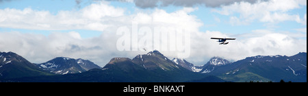 Float plane autour de Lake Hood Seaplane Base Anchorage Alaska Banque D'Images