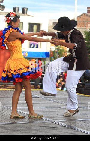 La danse, le folklore, la culture, les traditions, la danse partenaire,municipalité, danse traditionnelle, population rurale, Samaca, Boyacá, Colombie Banque D'Images