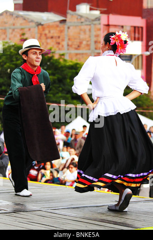 La danse, le folklore, la culture, les traditions, la danse partenaire,municipalité, danse traditionnelle, population rurale, Samaca, Boyacá, Colombie Banque D'Images