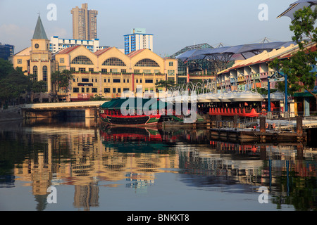 Singapour, Riverside Point, Clarke Quay, Singapour, Rivière Banque D'Images