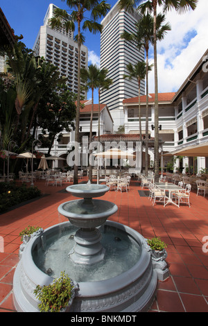 Singapour, l'Hôtel Raffles Courtyard, Banque D'Images