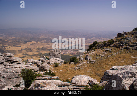 Chaîne de montagnes près de El Torcal ANTEQUERA ESPAGNE Banque D'Images