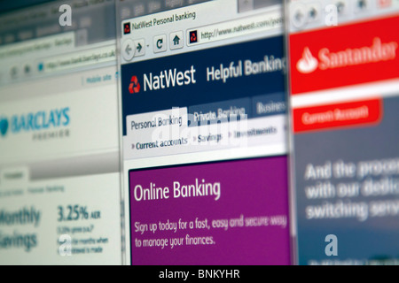 Site web de la Banque Natwest homepage Banque D'Images