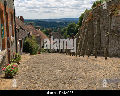 Regardant vers le bas de la colline d'or Shaftesbury Dorset England UK Banque D'Images