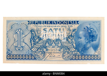 Vintage monnaie indonésienne bank note close up Banque D'Images