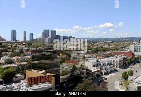 Vue sur Beverly Hills, à au nord-est de South Beverly Drive en Californie. Banque D'Images
