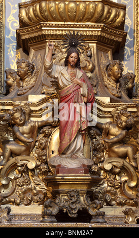 Jésus Christus statue dans l'autel de la cathédrale de Porto, Portugal Se Banque D'Images