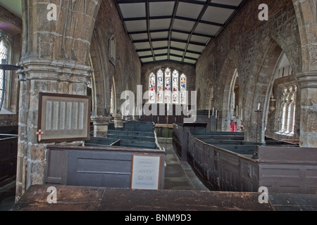 L'intérieur de l'église Holy Trinity, Goodramgate, York, connu pour avoir exceptionnellement coin dans les boîtes de la famille plutôt que de bancs Banque D'Images