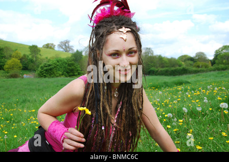 Fée Rose de pissenlits UK Somerset Glastonbury Banque D'Images