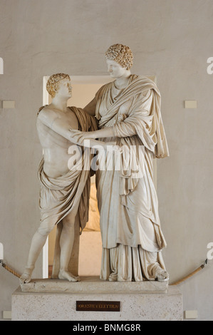 Rome. L'Italie. Musée national de Rome. Palazzo Altemps. Oreste ed Elettra signé par sculpteur grec Menelaos (1er siècle après J.C.) Banque D'Images