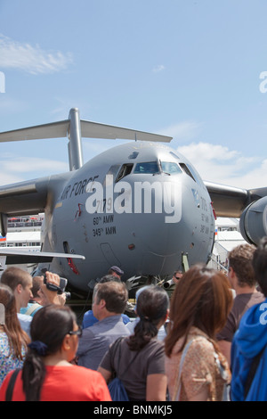 Un Boeing c-17a à Farnborough Air Show. Banque D'Images