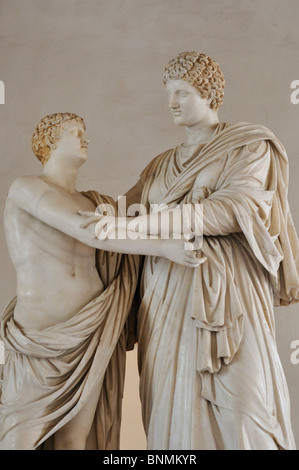 Rome. L'Italie. Musée national de Rome. Palazzo Altemps. Oreste ed Elettra signé par sculpteur grec Menelaos (1er siècle après J.C.) Banque D'Images