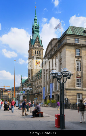 L'hôtel de ville de Hambourg en Allemagne. Banque D'Images