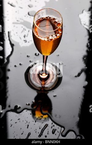 Verre à vin en verre Banque D'Images