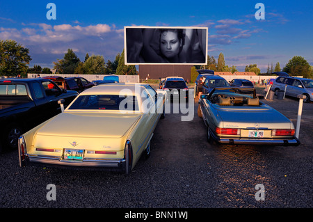 Moteur de voiture classique vu dur à Dallas Texas USA cinema gratuit Banque D'Images