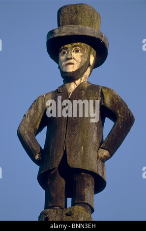 Vue de l'Abraham Lincoln dans le totem Saxman Totem Park à Ketchikan Alaska du Sud-est de l'été Banque D'Images