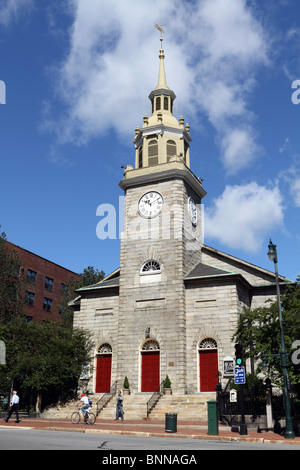La première paroisse de l'Église unitarienne universaliste -, Portland, Maine, États-Unis Banque D'Images