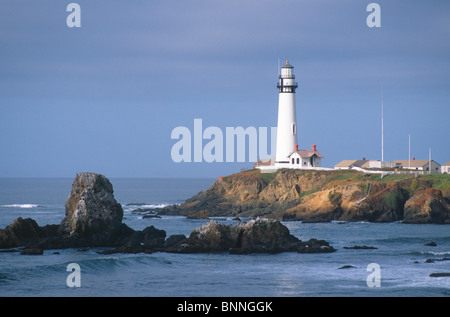 Pigeon Point Lighthouse, Californie, USA. Banque D'Images