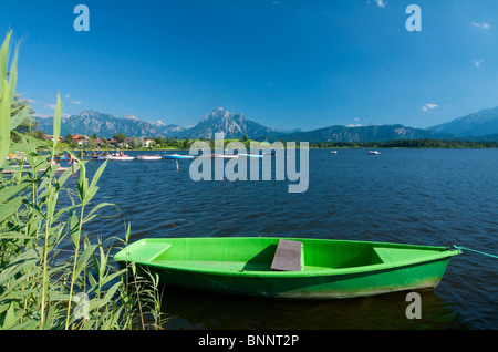 Allgäu Allemagne Bavière Allgaeu hop lac lac bateaux mer montagnes paysage Banque D'Images