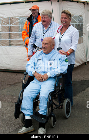 Stirling Moss et sa femme Susie à Silverstone Classic 2010, England, UK Banque D'Images