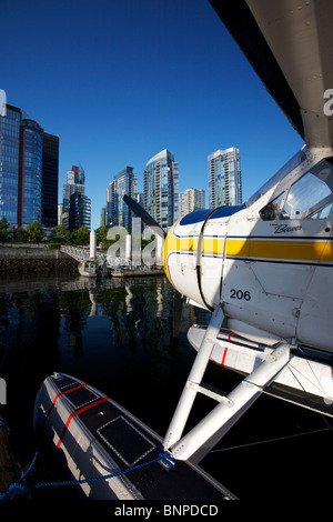 Hydravion Beaver à quai à Vancouver BC, Canada Banque D'Images