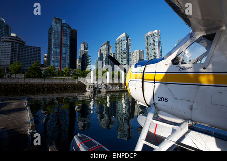 Hydravion Beaver à quai à Vancouver BC, Canada Banque D'Images