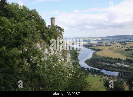 Tower Hill et de Kinnoull sur rivière Tay Perthshire Scotland Juillet 2010 Banque D'Images