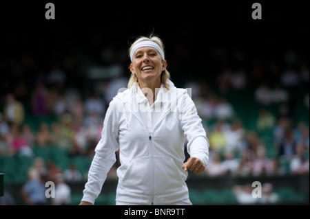 29 juin 2010 : Martina Navratilova USA / Jana Novotna CZE v Conchita Martinez ESP / Nathalie Tauziat FRA. Tournoi international de tennis de Wimbledon qui s'est tenue à l'All England Lawn Tennis Club, Londres, Angleterre. Banque D'Images