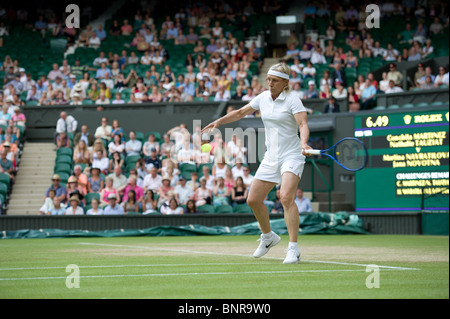 29 juin 2010 : Martina Navratilova USA / Jana Novotna CZE v Conchita Martinez ESP / Nathalie Tauziat FRA. Wimbledon internation Banque D'Images