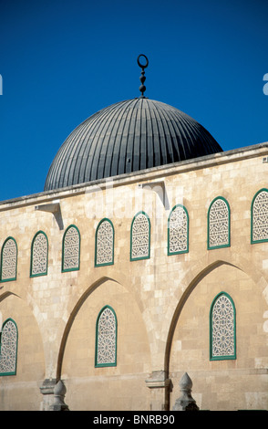 Israël, Jérusalem Vieille Ville. Le dôme de la mosquée Al Aqsa Banque D'Images