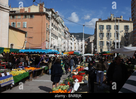 Marché du Cours Lafayette à Toulon, France Banque D'Images