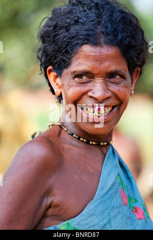 Inde - Orissa - Gadhava tribe - village dance Banque D'Images