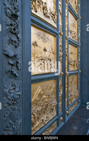 Porta del Paradiso,(l'Est Portes du baptistère les portes du paradis ), Duomo, Florence, Italie Banque D'Images