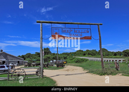 Ranch creux profonds, le plus ancien ranch dans le USA, Montauk Long Island NY Banque D'Images