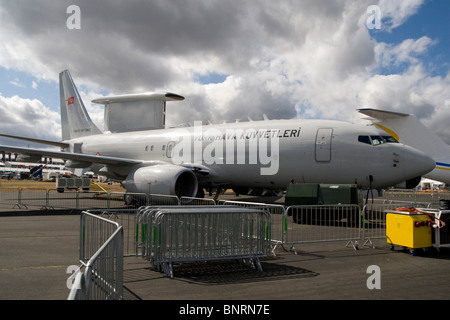 De l'air turque Wedgetail Boeing AWACS, au Farnborough International Air Show 2010 Grande-Bretagne Banque D'Images