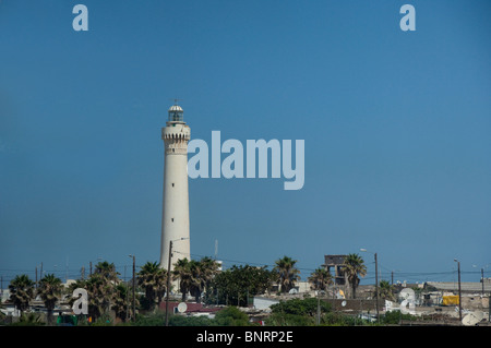 L'Afrique, Maroc, Casablanca. Le phare historique de El Hank (vers 1905). Banque D'Images