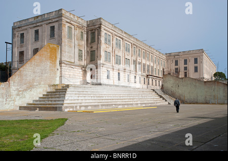 Cour de récréation d'Alcatraz San Francisco California USA Banque D'Images