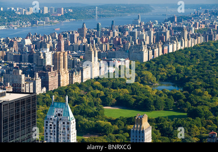 Vue depuis le Rockefeller Center, New York, État de New York, l'Amérique Banque D'Images