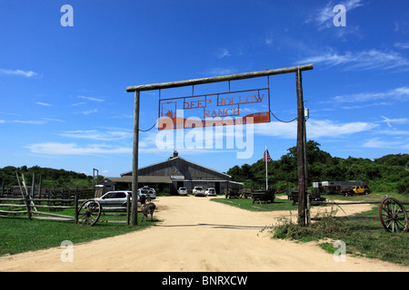 Ranch creux profonds, le plus ancien ranch dans le USA, Montauk Long Island NY Banque D'Images