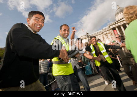 Célébrations du Diwali lieu à Trafalgar Square, Londres Banque D'Images