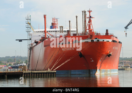 Methania un navire méthanier à quai dans le Port de Southampton Le bateau a été construit en 1978 et enregistré sous le drapeau de la Belgique Banque D'Images