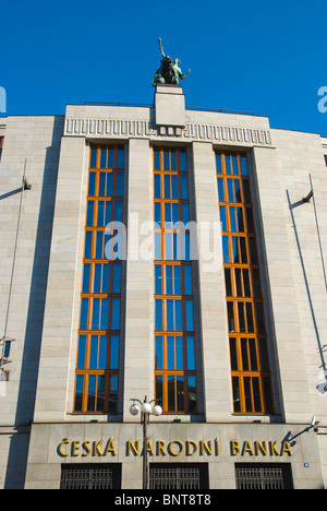 Ceska narodni banka l'édifice de la Banque nationale tchèque Prague République Tchèque Europe Banque D'Images