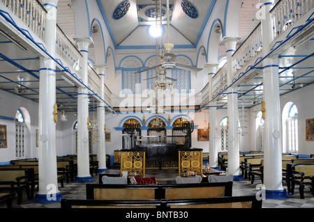 L'ancienne salle de prière de style colonial de la synagogue Musmeah Yeshua dans la ville de Yangon République de l'Union du Myanmar Banque D'Images