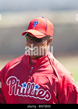 L'entraînement de printemps, à l'enceinte des Phillies de Philadelphie à Clearwater, en Floride Banque D'Images