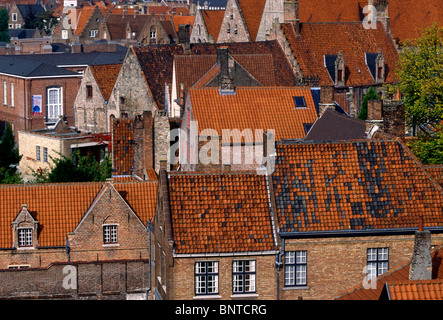 L'architecture d'ensemble ville de Brugge Flandre occidentale Province Belgique Europe Banque D'Images