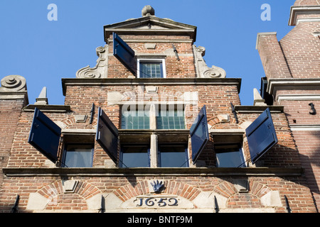 Dutch ancien 17ème et 18ème siècle maison en brique Banque D'Images