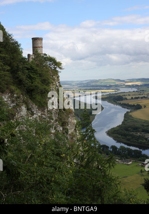 Tower Hill et de Kinnoull sur rivière Tay Perthshire Scotland Juillet 2010 Banque D'Images