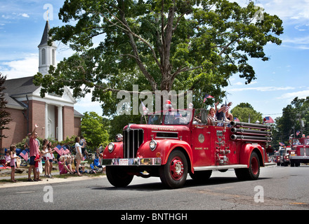 4 juillet ou l'indépendance Day Parade à Sudbury, Massachusetts, USA Banque D'Images